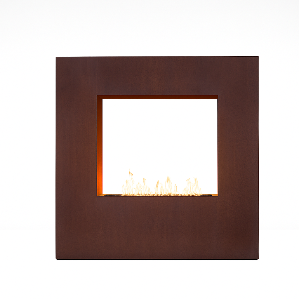 Corvus Atelier Corten Frame Outdoor Fireplace