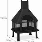 BlackForge Aurora 360° Outdoor Chimney Fireplace