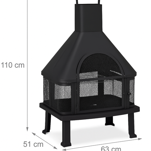 BlackForge Aurora 360° Outdoor Chimney Fireplace