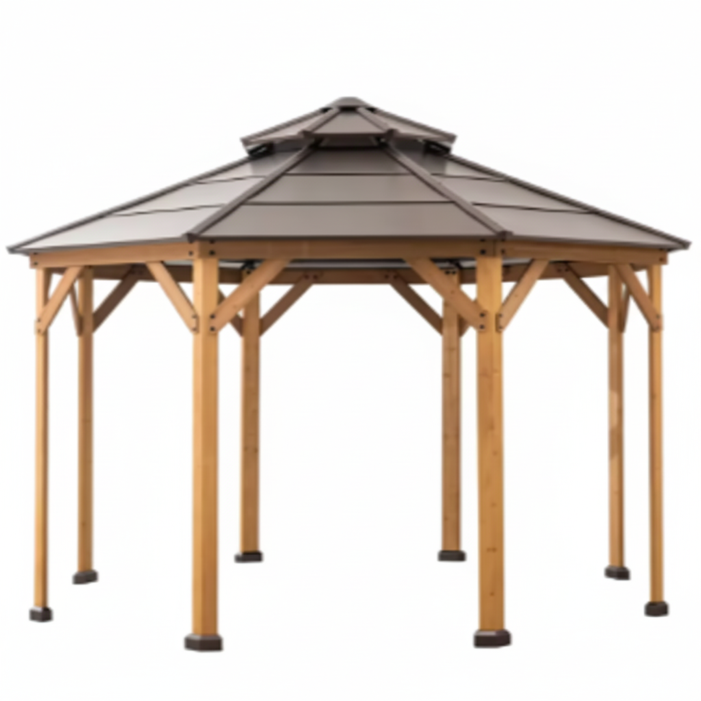 AuraVita Bellagio Octagon Cedar Garden Gazebo