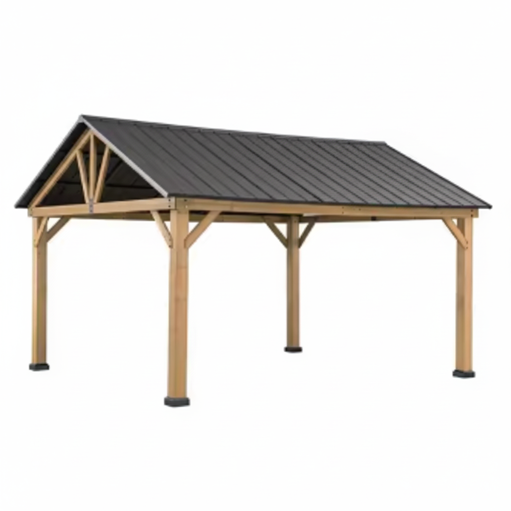 Solterra Verona Gable Cedar Pavilion Gazebo