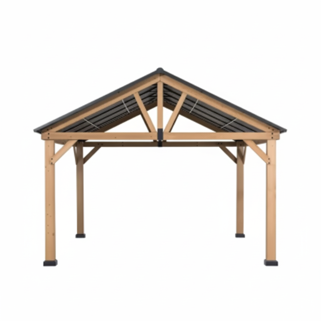 Solterra Verona Gable Cedar Pavilion Gazebo